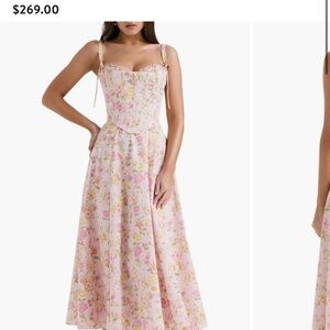 House of CB Pink Floral Maxi Dress